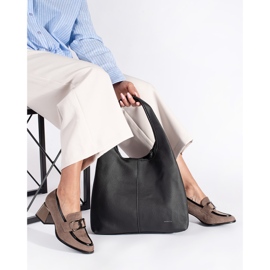 Chaussures beiges en daim à talon épais 3