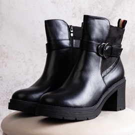 Bottines à talons hauts noires Mirka 1