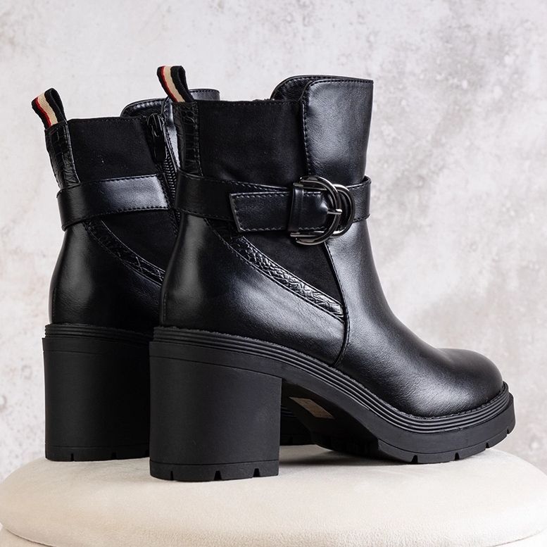 Bottines à talons hauts noires Mirka 2