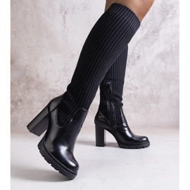 Bottines à talons Waji noires le noir 1