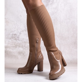Bottines à talons Waji marron brun 1