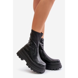 Bottines Florinara noires sur plateforme massive 1
