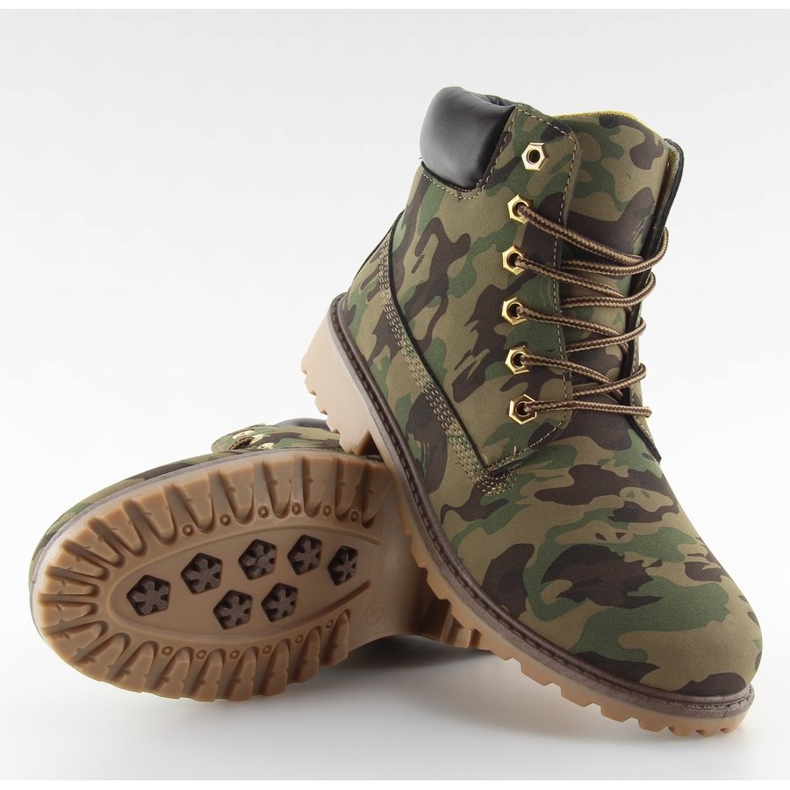 Timber boots monochrome BL83 vert armée camouflage brun 2
