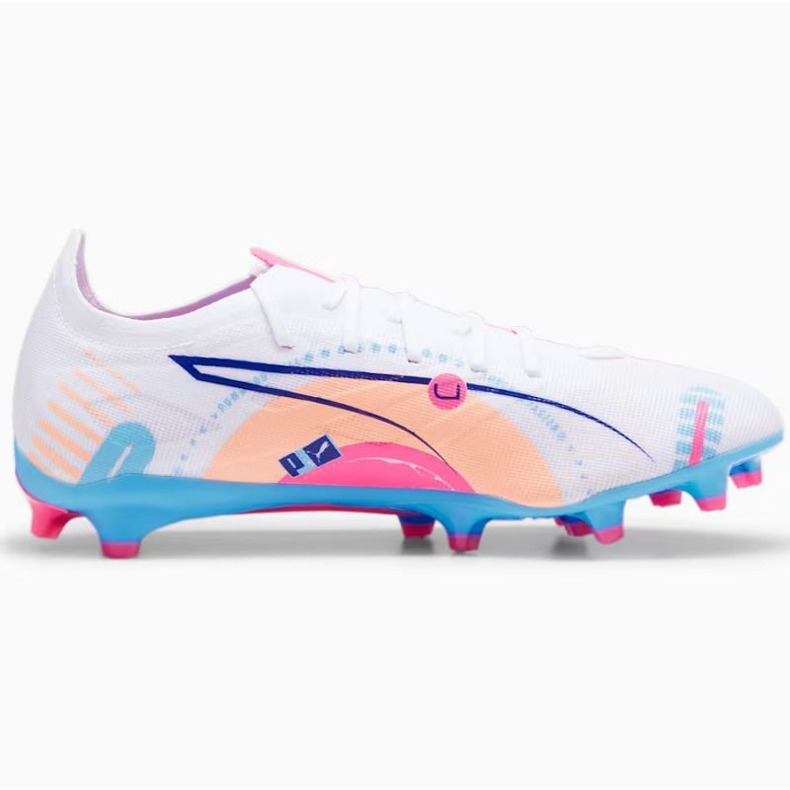 Chaussures de football Puma Ultra 5 Match Vol.Up FG/MG 108064-01 blanche 1