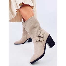Hardin Santiags en daim beige 2