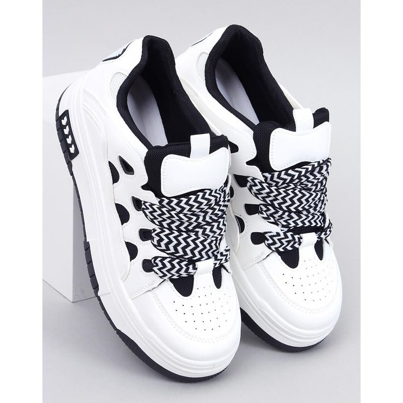 Baskets femme Allman noires blanc 1