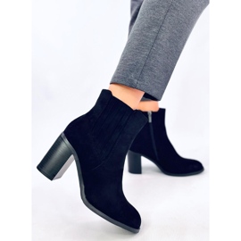 Noriega Bottines à talons en daim noir le noir 3
