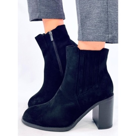 Noriega Bottines à talons en daim noir le noir 2