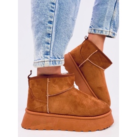 Rodmans Camel chaussures plates-formes courtes brun 3