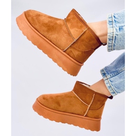 Rodmans Camel chaussures plates-formes courtes brun 2