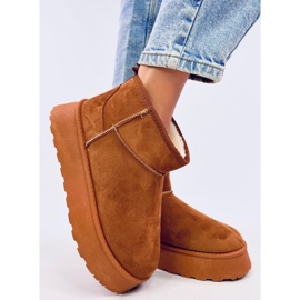 Rodmans Camel chaussures plates-formes courtes brun 4