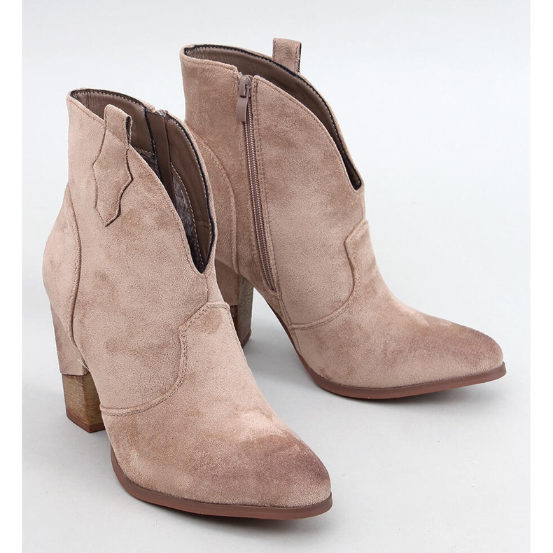 Sonett Santiags à talons hauts kaki beige 1 Sonett Santiags à talons hauts kaki beige 1