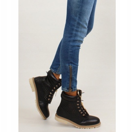 Balmans ajourés, tirette dorée, noir R103 Noir le noir 9
