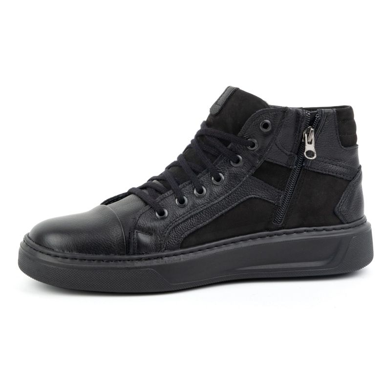 KOMODO Baskets d'hiver en cuir pour hommes 886K Noir le noir 1 KOMODO Baskets d'hiver en cuir pour hommes 886K Noir le noir 1