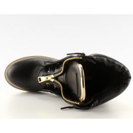 Balmans ajourés, tirette dorée, noir R103 Noir le noir 7
