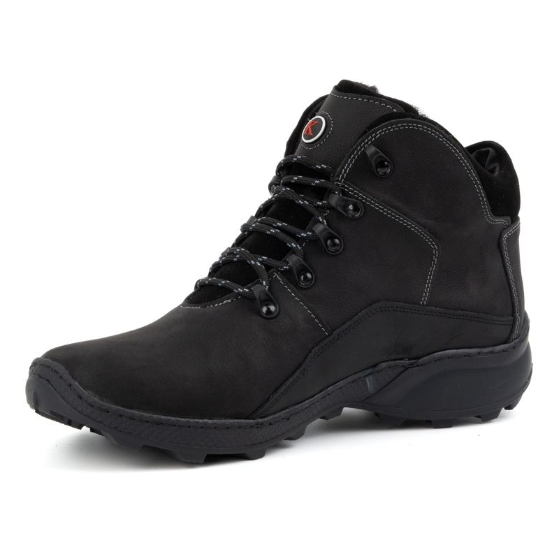 KOMODO Bottes d'hiver en cuir pour hommes 903K Noir 2