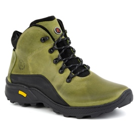 KOMODO Bottes d'hiver en cuir pour hommes 903K vert 3