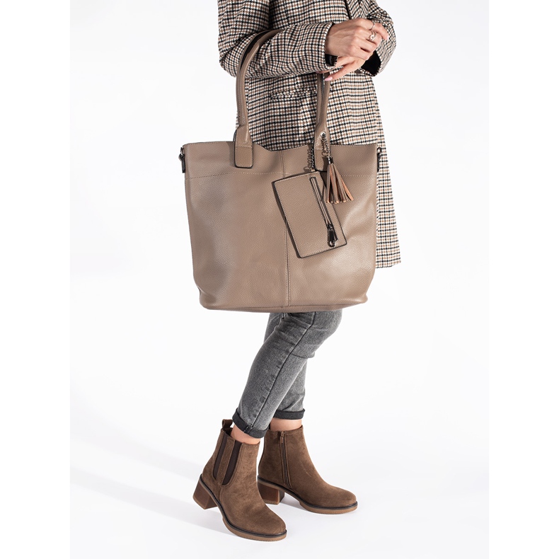 Seastar Bottines Chelsea en daim marron à talon haut brun 2