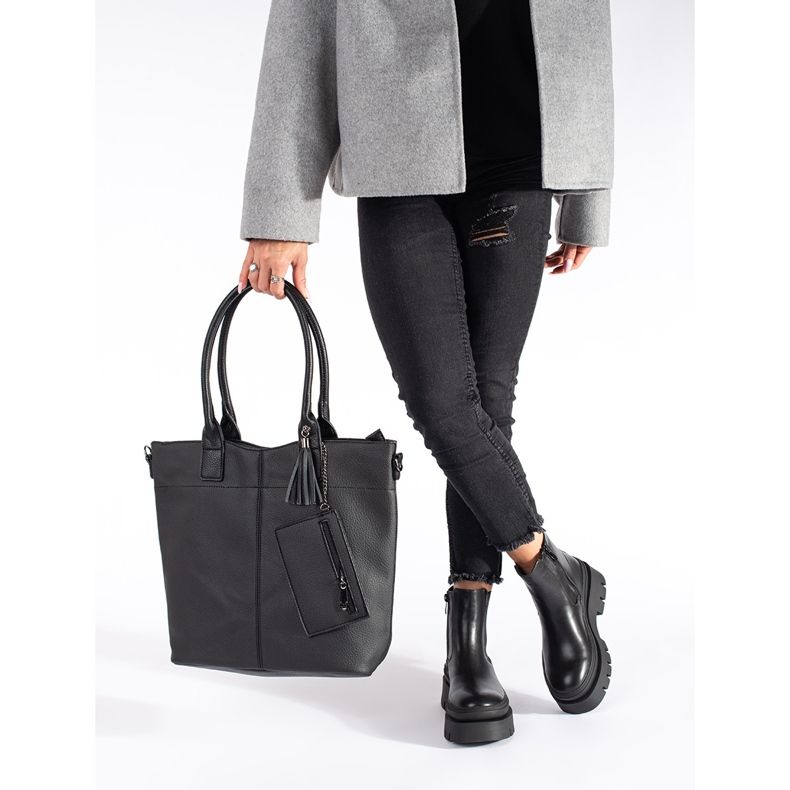 Seastar Bottines Chelsea noires pour femmes sur la plateforme 2