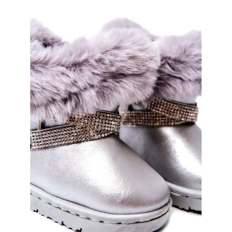 Bottes de neige Silver Hollee pour enfants avec zircons cubiques argent 3 Bottes de neige Silver Hollee pour enfants avec zircons cubiques argent 3