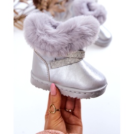 Bottes de neige Silver Hollee pour enfants avec zircons cubiques argent 1 Bottes de neige Silver Hollee pour enfants avec zircons cubiques argent 1