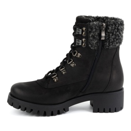 Olivier Bottes en cuir pour femmes, bottes d'hiver isolées, 330BB, noires 1