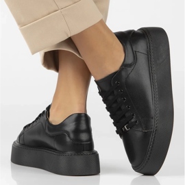 Filippo DP6119/24 Baskets en cuir Bk, noir le noir 9