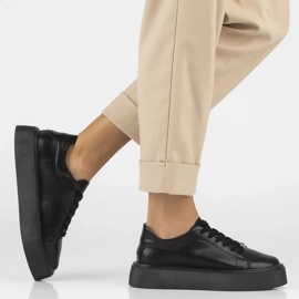 Filippo DP6119/24 Baskets en cuir Bk, noir le noir 6