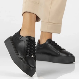 Filippo DP6119/24 Baskets en cuir Bk, noir le noir 8