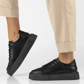 Filippo DP6119/24 Baskets en cuir Bk, noir le noir 1