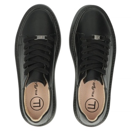 Filippo DP6119/24 Baskets en cuir Bk, noir le noir 5