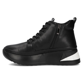 Filippo DBT4214/24 Bk Wh bottes plateforme en cuir, noir 2
