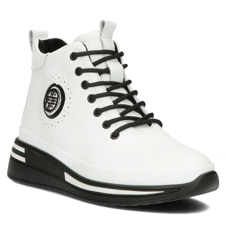 Filippo DBT4215/24 Wh bottes plateforme en cuir, blanc blanche 1
