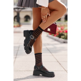 Chaussures en cuir verni pour femme avec boucle, Noir Plikuria le noir 2