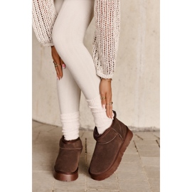 Bottes de neige Nucca basses en daim marron à la mode brun 7