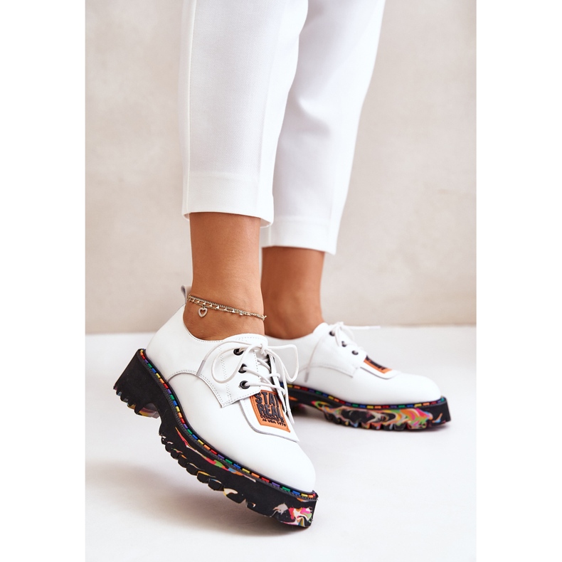 Chaussures à Lacets en Cuir Femme Artiker 55C0500 Blanc 1