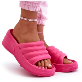 Tongs légères en mousse pour femme, compensées et plateforme, Fuchsia Tendrea rose 4