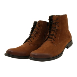Olivier Bottes d'hiver en cuir pour hommes 7006KB marron brun 3