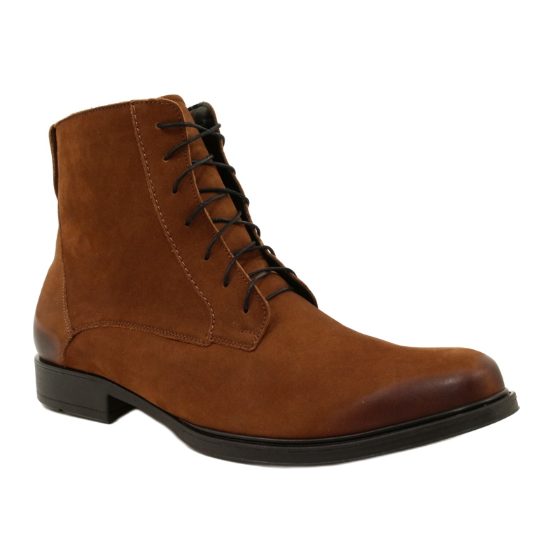 Olivier Bottes d'hiver en cuir pour hommes 7006KB marron brun 1