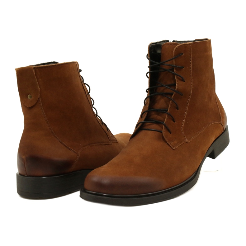 Olivier Bottes d'hiver en cuir pour hommes 7006KB marron brun 4