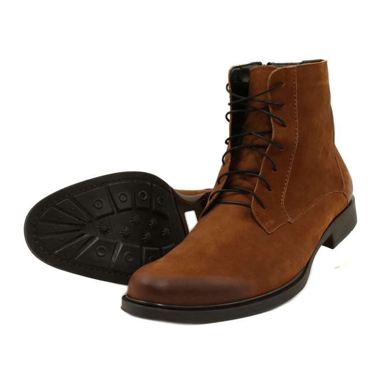 Olivier Bottes d'hiver en cuir pour hommes 7006KB marron brun 5