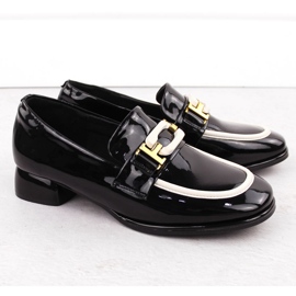 Lords shoes en cuir pour femmes, noir Artiker 55C0104 2