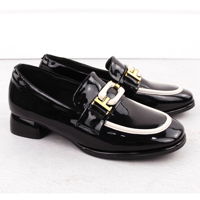 Lords shoes en cuir pour femmes, noir Artiker 55C0104 2