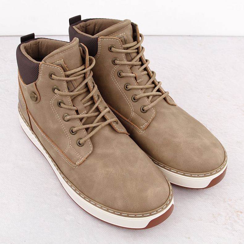 Baskets montantes marron homme Big Star OO174560 beige 2