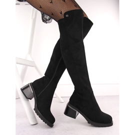 Bottines femme en daim noir S.Barski JC42-81 le noir 2