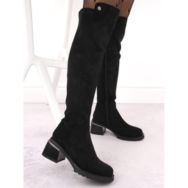 Bottines femme en daim noir S.Barski JC42-81 le noir 3