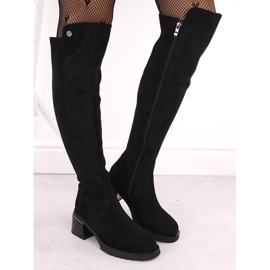 Bottines femme en daim noir S.Barski JC42-81 le noir 4