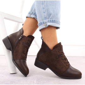 M. DASZYŃSKI Bottines isolées en daim marron pour femmes M.Daszyński MR2458-7 brun 4
