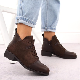 M. DASZYŃSKI Bottines isolées en daim marron pour femmes M.Daszyński MR2458-7 brun 5