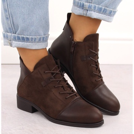 M. DASZYŃSKI Bottines isolées en daim marron pour femmes M.Daszyński MR2458-7 brun 6